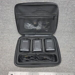 Movo WMX-1 Wireless Microphone System Lavalier Duo Kit Black Excellent WMX-1-DUO